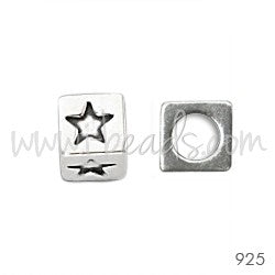 Achat en gros Perle trou 3mm étoile argent 925 4.5mm (1)