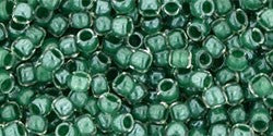 Achat cc1070 - perles rondes toho takumi LH 11/0 inside color crystal emerald lined (10g)