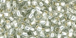 Creez ccpf21 perles rondes toho takumi LH 11/0 permanent finish silver lined crystal (10g)