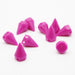 Achat au détail perles rivets x10 violet spike en résine 10x15mm