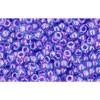 Achat cc252 - perles de rocaille Toho 11/0 inside colour aqua/purple lined (10g)