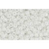 Achat au détail cc121 perles de rocaille Toho 11/0 opaque lustered white (10g)