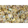 Vente en gros cc262 perles Toho cube 3mm inside colour crystal gold lined (10g)