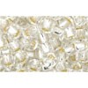 Vente cc21 perles de rocaille Toho 6/0 silver lined crystal (10g)