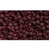 Achat cc46f - perles de rocaille Toho 11/0 opaque frosted oxblood (10g)