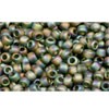 Vente cc180f perles de rocaille Toho 11/0 trans-rainbow frosted olivine (10g)