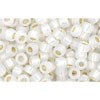 Achat au détail cc2100 perles de rocaille toho 8/0 silver-lined milky white (10g)