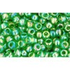 Vente en gros cc167 perles de rocaille Toho 8/0 transparent rainbow peridot (10g)