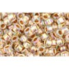 Vente en gros cc994 perles de rocaille Toho 8/0 gold lined rainbow crystal (10g)