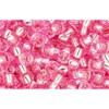 Achat au détail cc38 perles de rocaille Toho 8/0 silver-lined pink (10g)