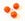 Vente au détail Lot de 3 perles oranges à facettes en acrylique - support DIY