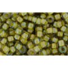 Achat au détail cc246 perles de rocaille Toho 8/0 luster black diamond/opaque yellow lined (10g)