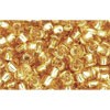 Vente cc22 perles de rocaille Toho 8/0 silver lined light topaz (10g)