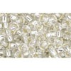 Achat cc21 perles de rocaille Toho 8/0 silver lined crystal (10g)
