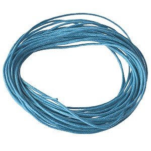 Vente Cordon en coton cire bleu clair 1mm, 5m (1)