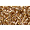 Vente au détail cc278 perles de rocaille toho 6/0 gold-lined rainbow topaz (10g)