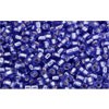 Achat cc35 - perles de rocaille Toho 15/0 silver lined sapphire (5g)