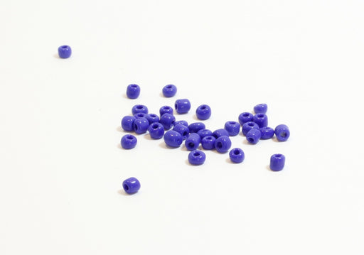 Achat Lot de 15g perles rondes en verre - Bleu - 4x3,5mm -