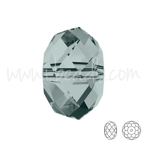 Achat Perles briolette cristal 5040 black diamond 6mm (10)
