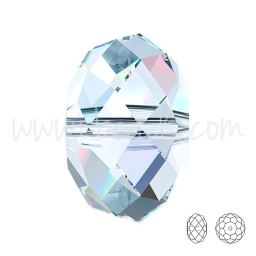 Perles briolette Cristal 5040 crystal ab 8mm (6) - LaMercerieDesCopines