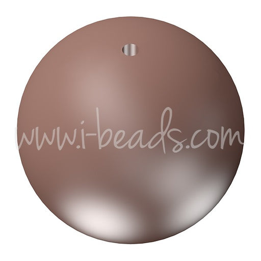 Perles 5810 Cristal crystal velvet brown pearl 10mm (10) - LaMercerieDesCopines