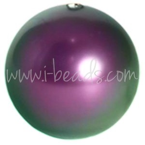 Perles Cristal 5810 crystal iridescent purple pearl 12mm (5) - LaMercerieDesCopines