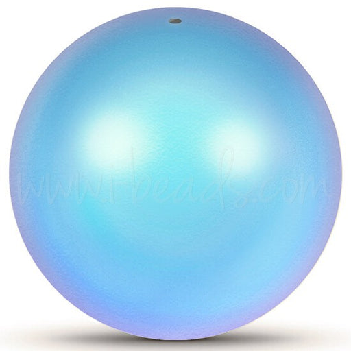 Perles 5810 Cristal crystal iridescent light blue pearl 12mm (5) - LaMercerieDesCopines