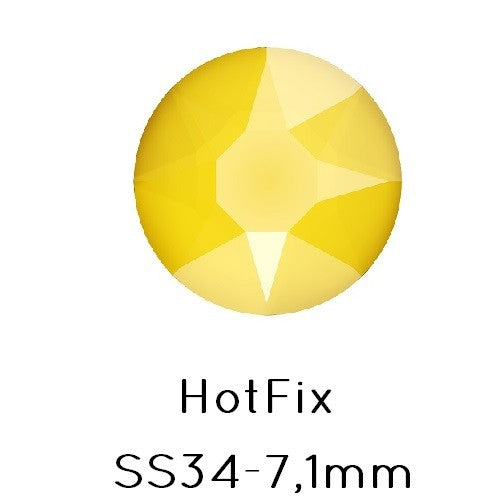 Cristal 2078 hot fix flat back rhinestones BUTTERCUP SS34 -7.1mm (12) - LaMercerieDesCopines