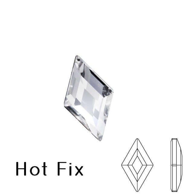 2773 Cristal hot fix flat back Diamand Shape rhinestones crystal 5x3mm (10) - LaMercerieDesCopines