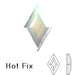 2773 Cristal hot fix flat back Diamand Shape rhinestones crystal AB 6.6x3.9mm (5) - LaMercerieDesCopines