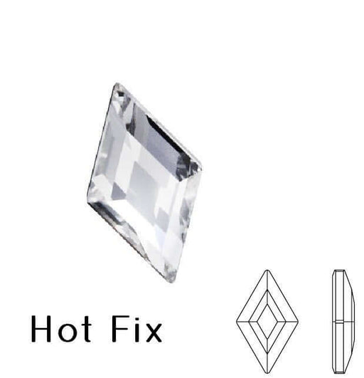 2773 Cristal hot fix flat back Diamand Shape rhinestones crystal 6.6x3.9mm (5) - LaMercerieDesCopines