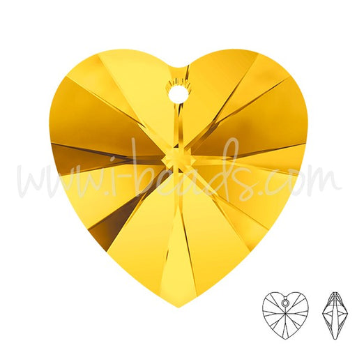 Achat pendentif coeur cristal light topaz 18mm (1)