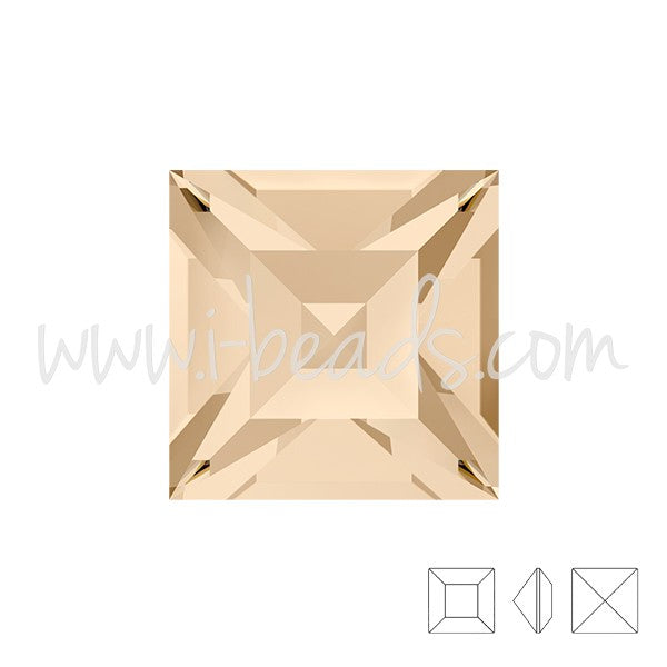 Cristal Elements 4428 Xilion square light silk 6mm (2) - LaMercerieDesCopines