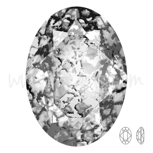 Achat Cristal 4120 ovale crystal black patina 18x13mm (1)