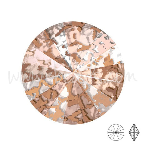 Achat Cristal rivoli 1122 crystal rose patina effect 10mm-ss47 (2)