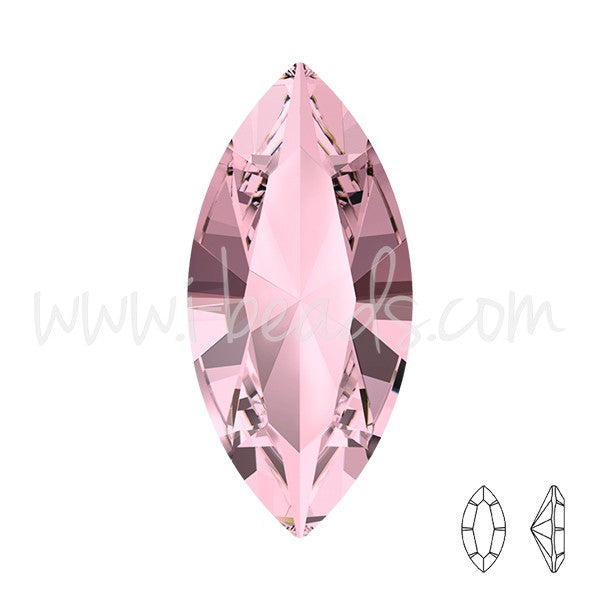 Vente Cristal 4228 navette crystal antique pink 15x7mm (1)