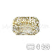 Perle Cristal 5515 Emerald cut crystal gold patina 14x9.5mm (1) - LaMercerieDesCopines