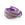 Vente au détail suédine cloutée 5x2mm violet avec strass dorés - cordon suédine vendu au mètre