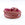 Vente au détail suédine cloutée 5x2mm rose camélia avec strass dorés - cordon suédine vendu au mètre