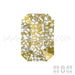 Perles Cristal 5514 pendulum crystal gold patina 8x5.5mm (2) - LaMercerieDesCopines