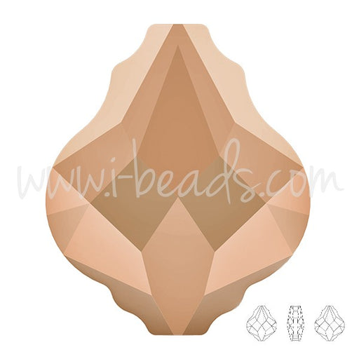 Perle Cristal 5058 Baroque crystal rose gold 2x 14mm (1) - LaMercerieDesCopines