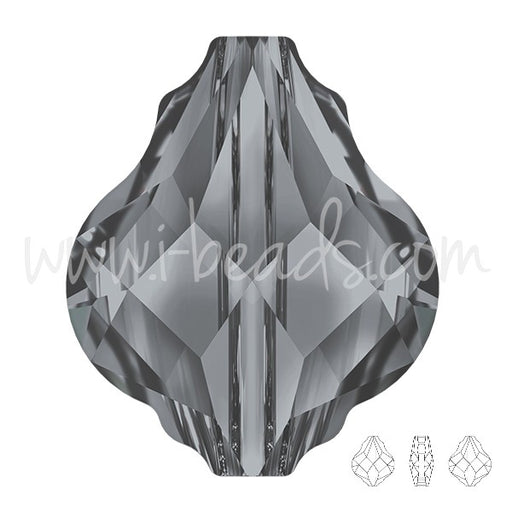 Perle Cristal 5058 Baroque crystal silver night 14mm (1) - LaMercerieDesCopines