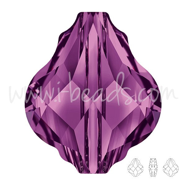 Perle Cristal 5058 Baroque amethyst 14mm (1) - LaMercerieDesCopines
