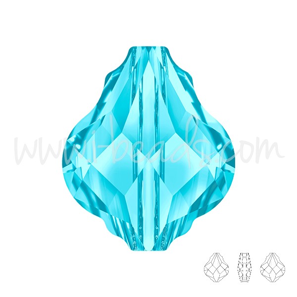 Perle Cristal 5058 Baroque aquamarine 10mm (1) - LaMercerieDesCopines