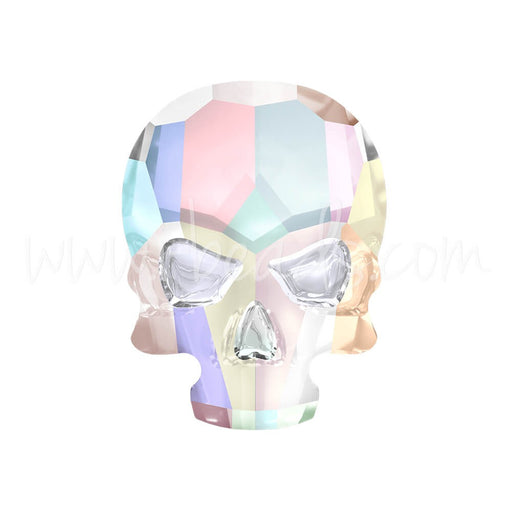 Achat Strass à coller cristal 2856 skull flat back crystal AB 14x10.5mm (1)