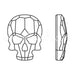 Strass à coller Cristal 2856 skull flat back jet hematite 10x7.5mm (1) - LaMercerieDesCopines