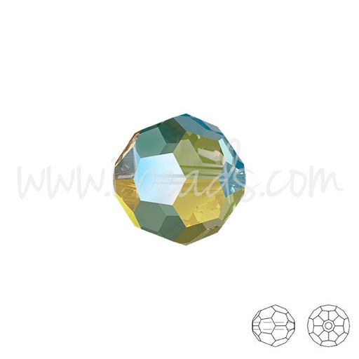 Vente au détail Perles rondes Cristal 5000 crystal iridescent green 6mm (10)