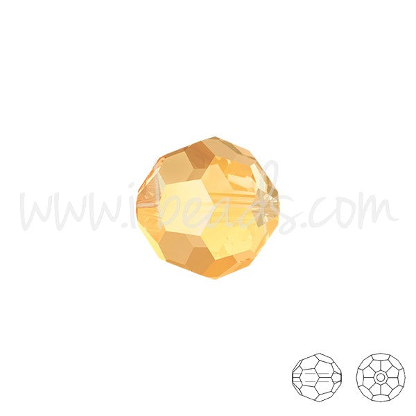 Creez Perles rondes Cristal 5000 crystal metallic sunshine 6mm (10)