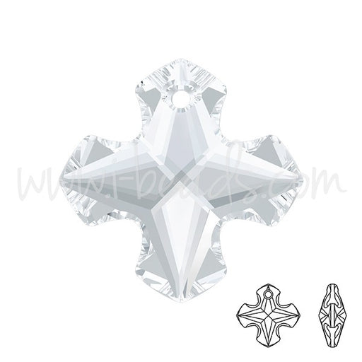 Pendentif croix grecque Cristal 6867 crystal 14mm (1) - LaMercerieDesCopines