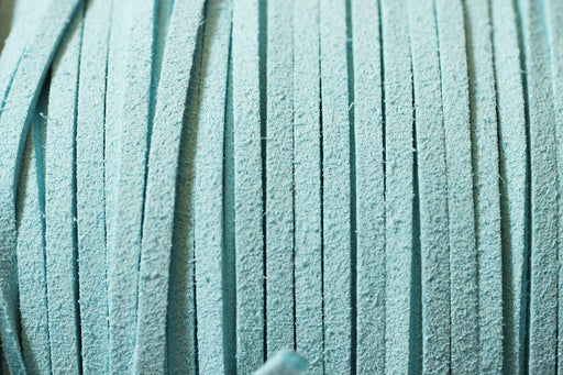 Vente en gros suédine bleu turquoise 3mm cordon au mètre